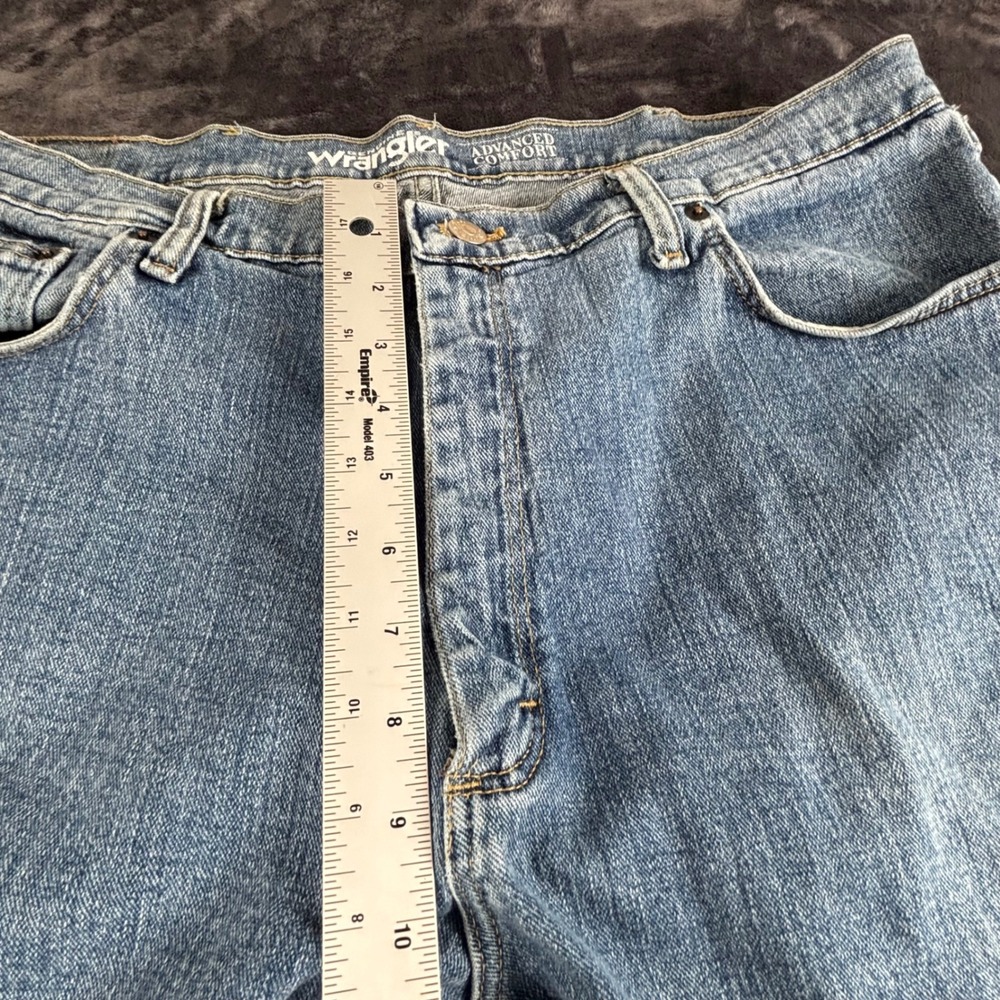 Wrangler Jeans Mens 38x32 Blue Advanced Comfort Straight Leg MGW26MW - Picture 9 of 9